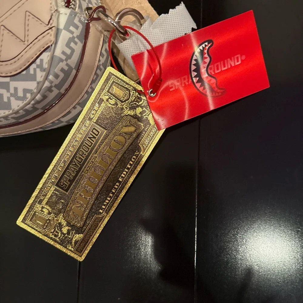 Sprayground Tan and Gray Patterned Bag - Picture 2 of 7